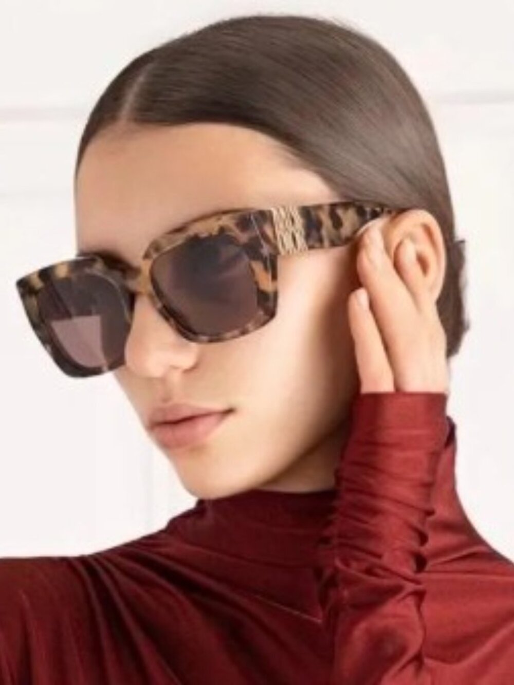 Dior MISSDIOR S2F 26D0 Square Sunglasses - Havana / Bordeaux - Picture 2 of 11